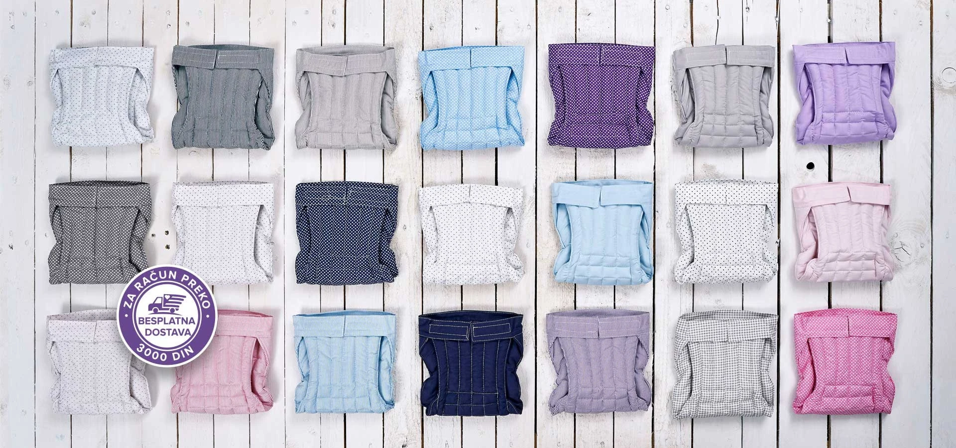 Pelene za široki povoj